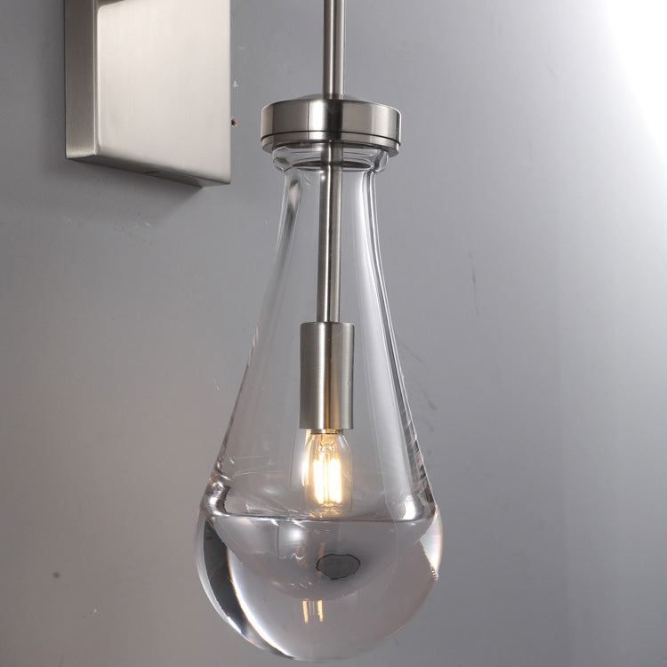 Raindrop Sconce Satin Nickel - Yami Lightings