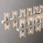 Industrial Rectangular Crystal Chandelier - Yami Lightings
