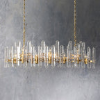 Bonnie Faceted Crystal Prisms Linear Chandelier - Yami Lightings