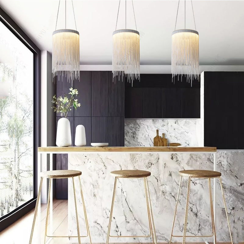 Fiona Aluminum Chain Tassel Pendant Light - Yami Lightings