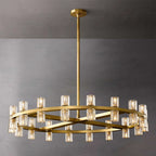 Industrial Round Crystal Chandelier - Yami Lightings
