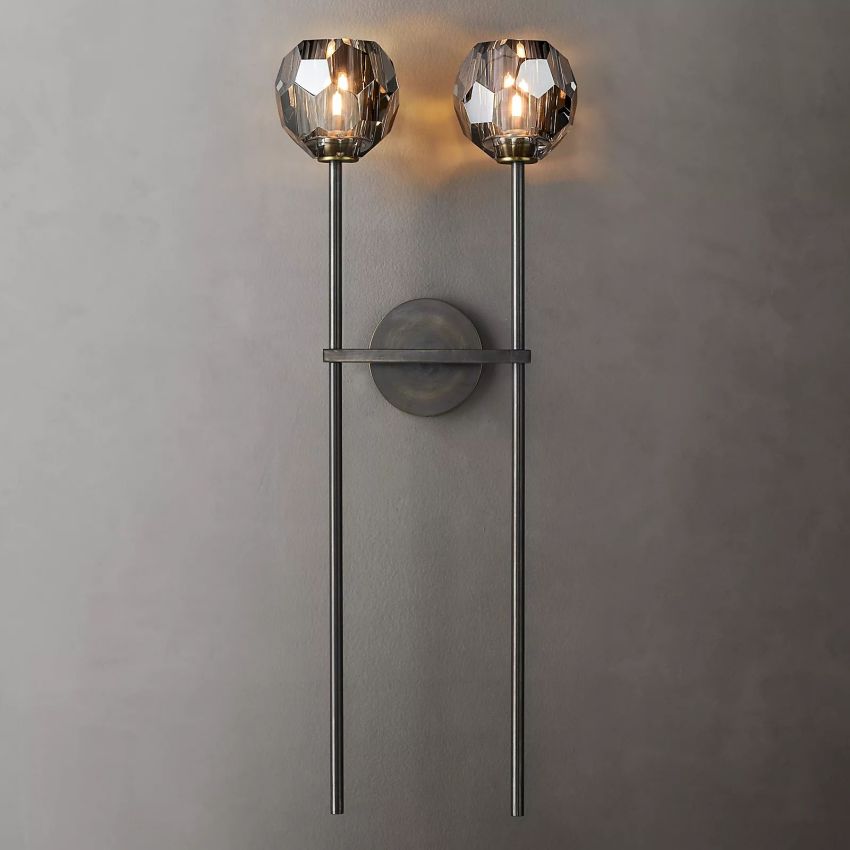 Belle De Crystal Grand Double Sconce - Yami Lightings