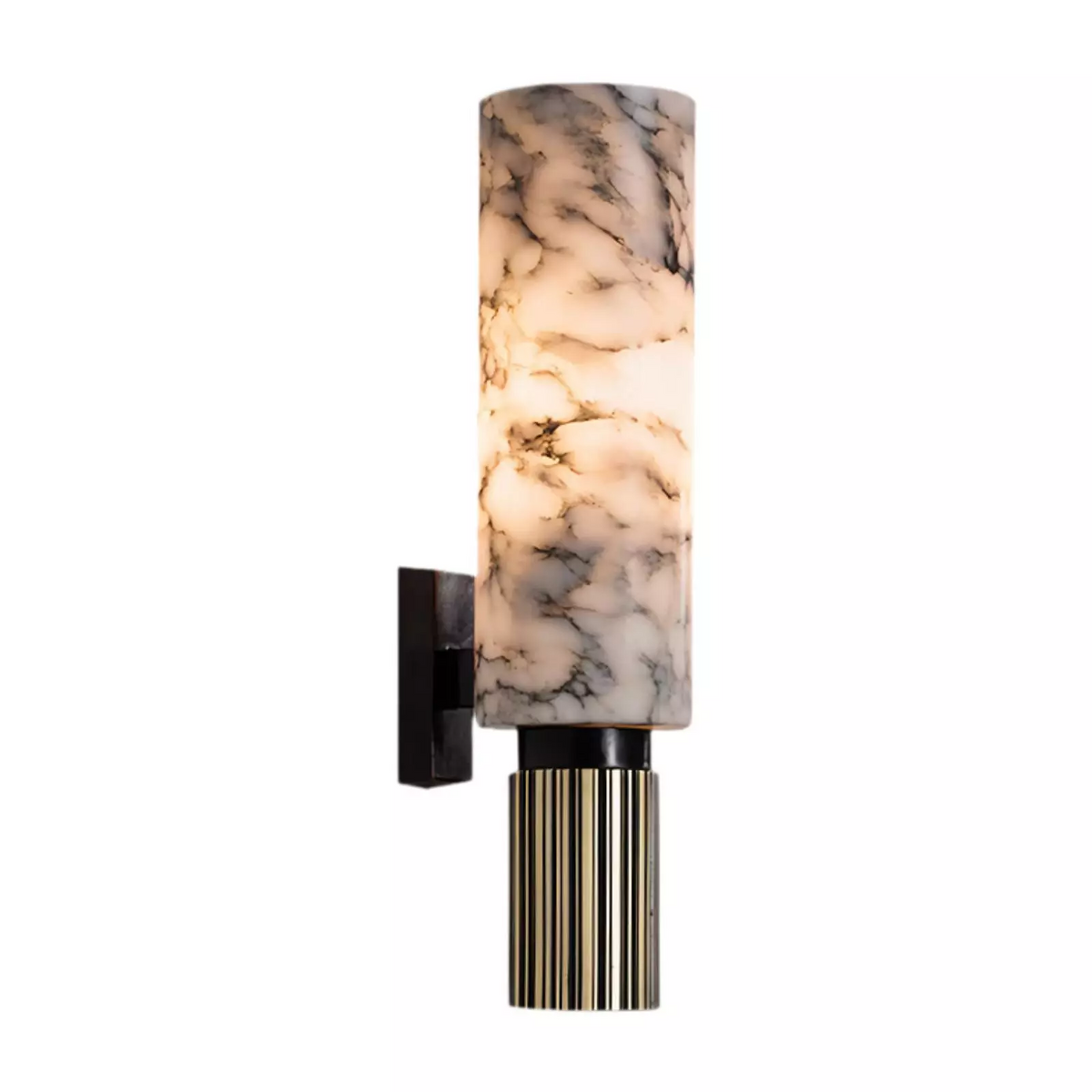 Ansu Cylindrical Alabaster Wall Sconce