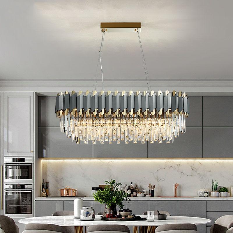 Flavian Rectangular Crystal Chandelier - Yami Lightings