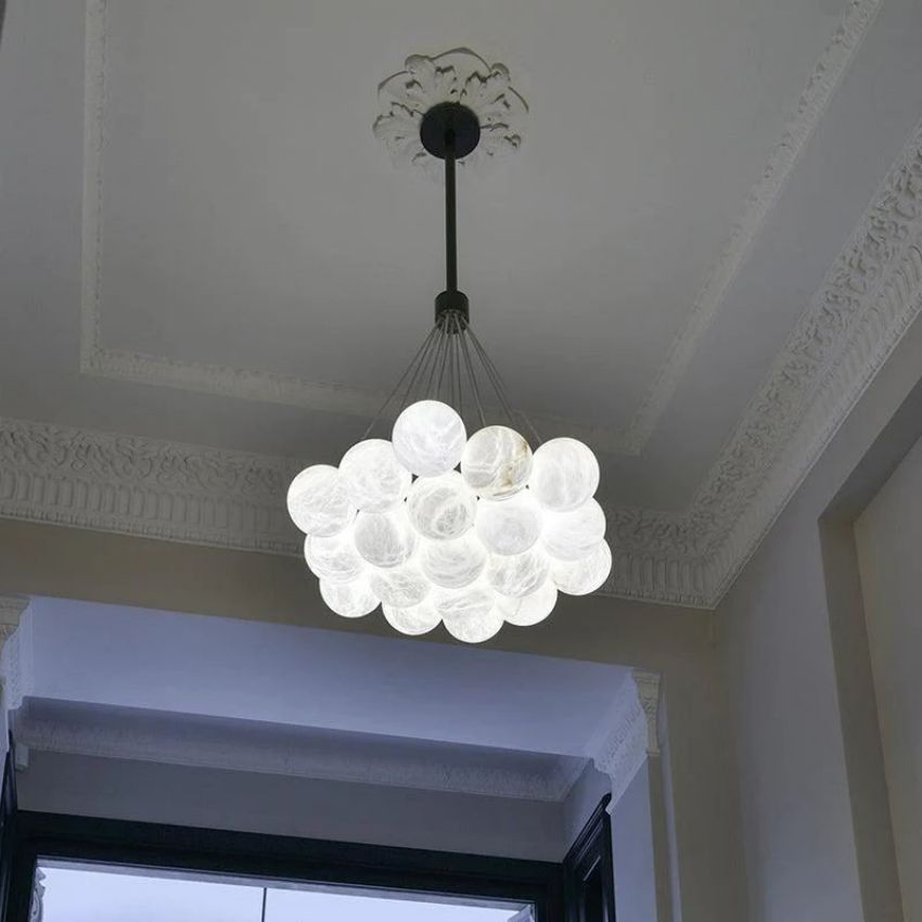 Alabaster Globe Ceiling Pendant Light - Yami Lightings