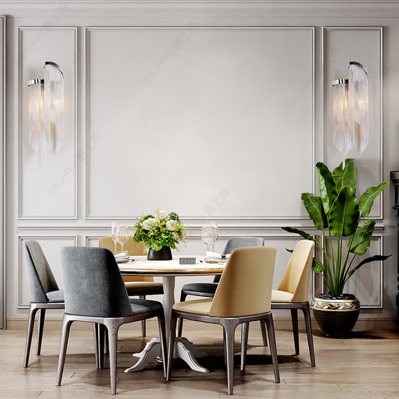 Fiona Aluminum Chain Tassel Wall Sconce - Yami Lightings