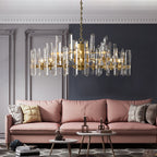 Bonnie Faceted Crystal Prisms Round Chandelier - Yami Lightings