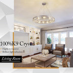 K9 Crystal Round/Rectangular Chandelier 32" 61"