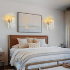 Ice Strip Crystal Gold Wall Sconce for All Rooms 17.7"H