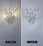 Snow Tree Branch Crystal Gold/Silver Wall Sconce