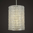 Grey/Clear K9 Crystal Beads Pendant Lights 12"