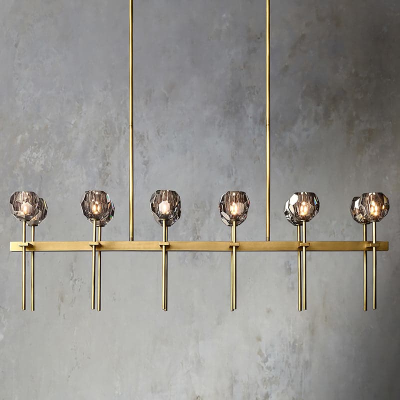 Belle De Crystal Double Linear Chandelier W 60" - Yami Lightings