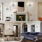 Ice Eye Crystal Gold/Silver Wall Sconce for All Rooms 10"H