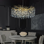 Ice Eye Modern Crystal Tree Branch Round Chandelier for All Rooms 30" 40" 48"
