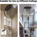 Pearl Ball 14-Light High Ceiling Chandelier