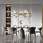 Belle De Crystal Ball Round Chandelier 36" - Yami Lightings