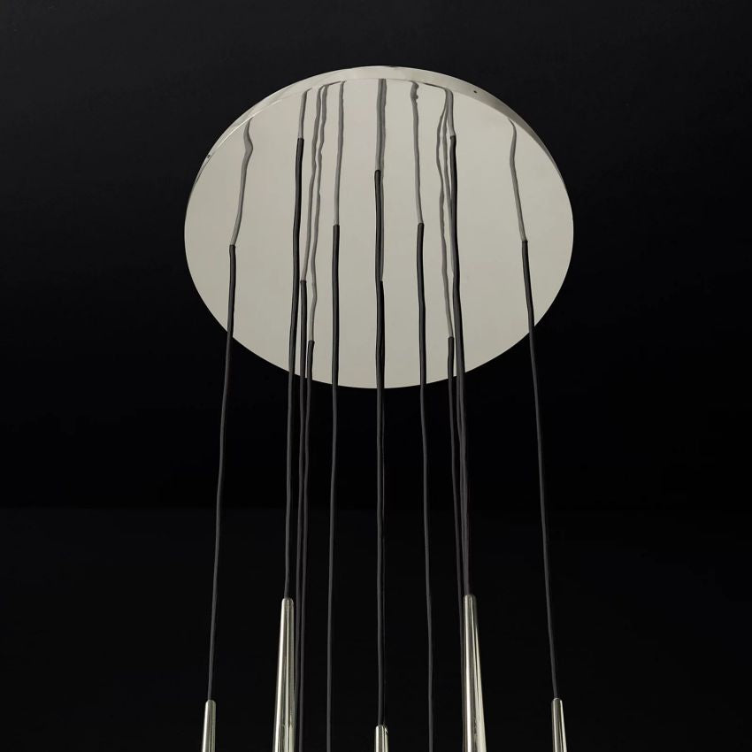 Artemis Round Tapered Tubular Chandelier 24" - Yami Lightings