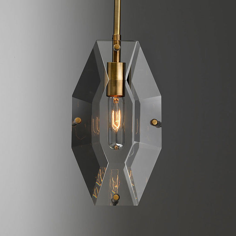 Simple Faceted Crystal Pendant - Yami Lightings