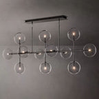 Glass Globe Moblie Linear Chandelier 72" - Yami Lightings