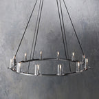 Penelope Modern Clear Glass Round Chandelier - Yami Lightings