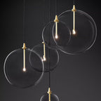 Glass Globe Moblie Cluster Chandelier 28" - Yami Lightings