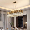 Kubica Oval Crystal Chandelier - Yami Lightings