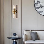 Industrial Crystal Glass Cup Linear Wall Sconce - Yami Lightings