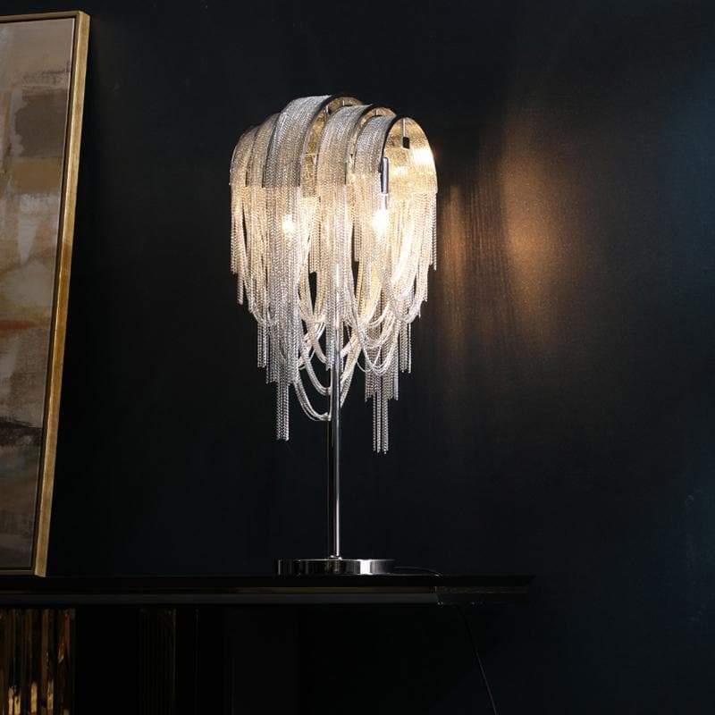 Aluminum Chain Tassel Table Lamp - Yami Lightings