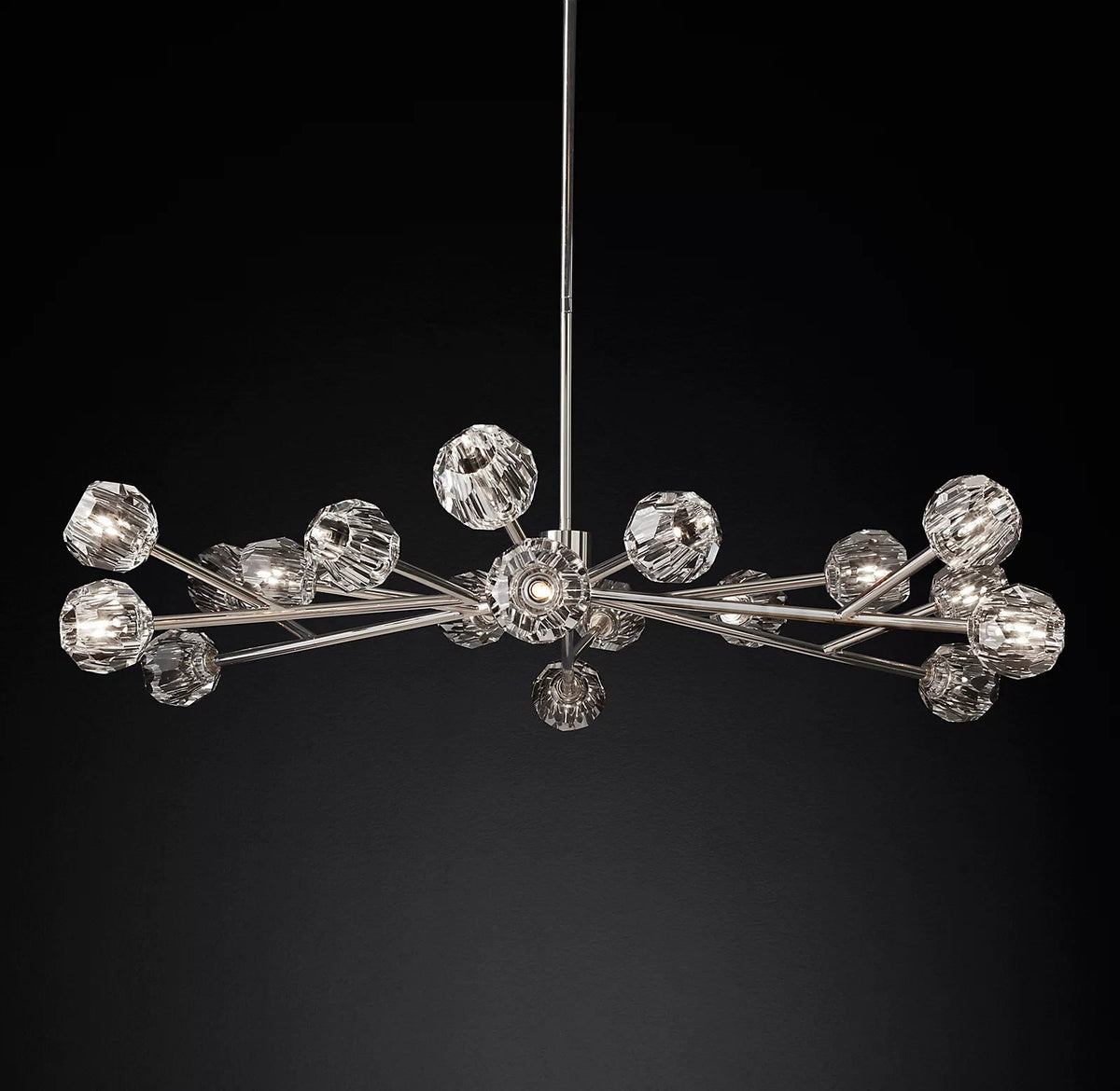 Belle De Crystal Ball Round Chandelier 60" - Yami Lightings
