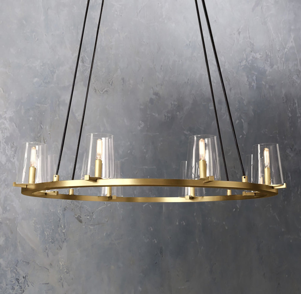 Penelope Modern Clear Glass Round Chandelier - Yami Lightings