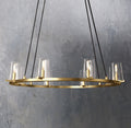 Penelope Modern Clear Glass Round Chandelier（Custom 30 inches） - Yami Lightings