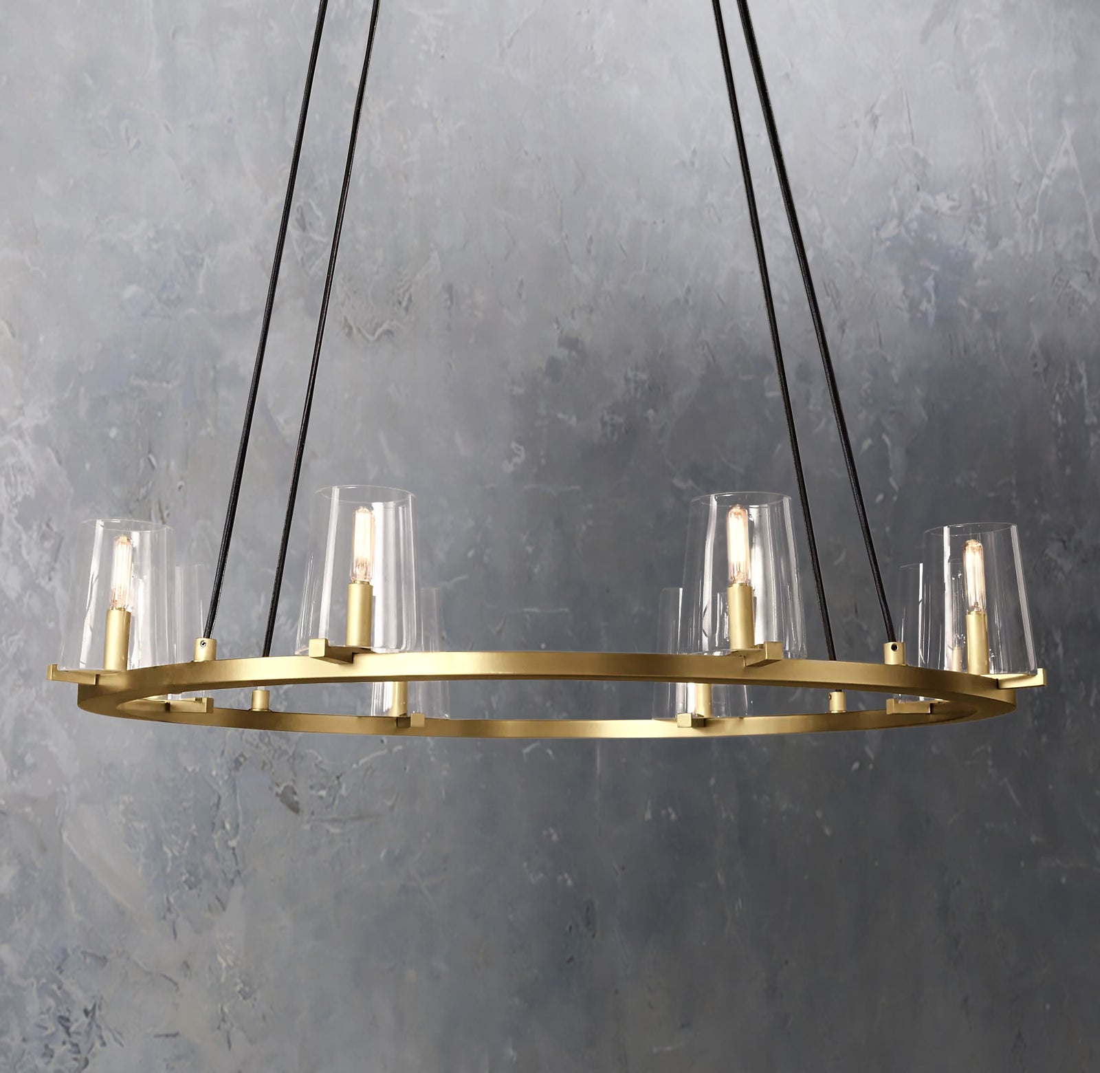 Penelope Modern Clear Glass Round Chandelier（Custom 30 inches） - Yami Lightings