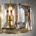 Faceted Crystal Glass Round Chandelier D19" - Yami Lightings