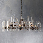Bonnie Faceted Crystal Prisms Round Chandelier - Yami Lightings
