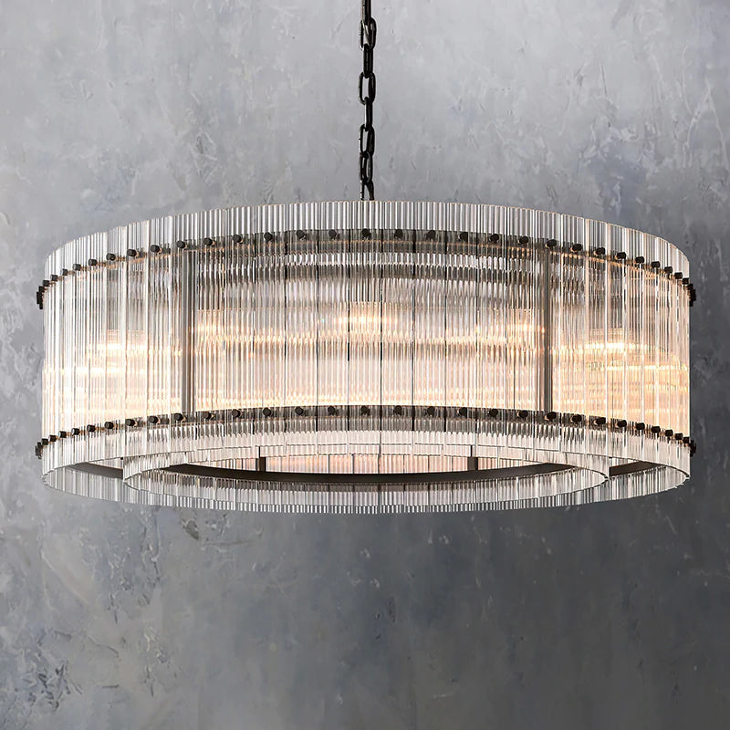 Marcia Glass Round Chandelier D48" - Yami Lightings