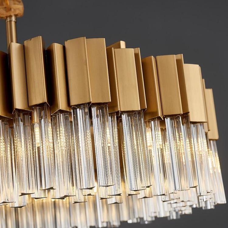 Kubica Oval Crystal Chandelier - Yami Lightings