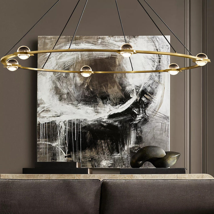 Planet Round Chandelier - Yami Lightings