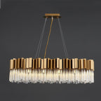 Kubica Oval Crystal Chandelier - Yami Lightings