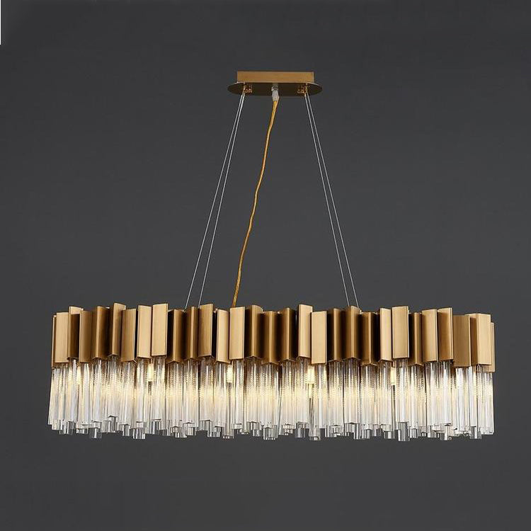 Kubica Oval Crystal Chandelier - Yami Lightings