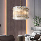 Marcia Glass Round Chandelier D22" - Yami Lightings