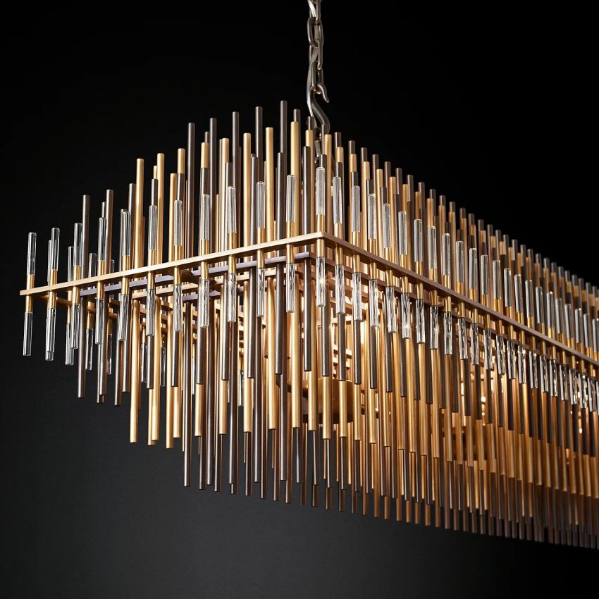 Ethel Rectangular Chandelier - Yami Lightings