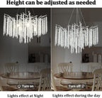 Silver Snow Tree Branches Chandelier for All Rooms 30''