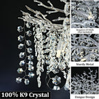 Snow Tree Branch Crystal Chandelier for All Rooms 30" 40" 55"