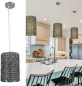 Grey/Clear K9 Crystal Beads Pendant Lights 12"