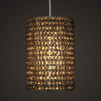 Grey/Clear K9 Crystal Beads Pendant Lights 12"