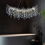 Ice Eye Modern Crystal Tree Branch Round Chandelier for All Rooms 30" 40" 48"