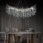 Ice Eye Modern Crystal Tree Branch Round Chandelier for All Rooms 30" 40" 48"