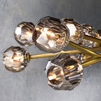 Belle De Crystal Ball Round Chandelier 36" - Yami Lightings