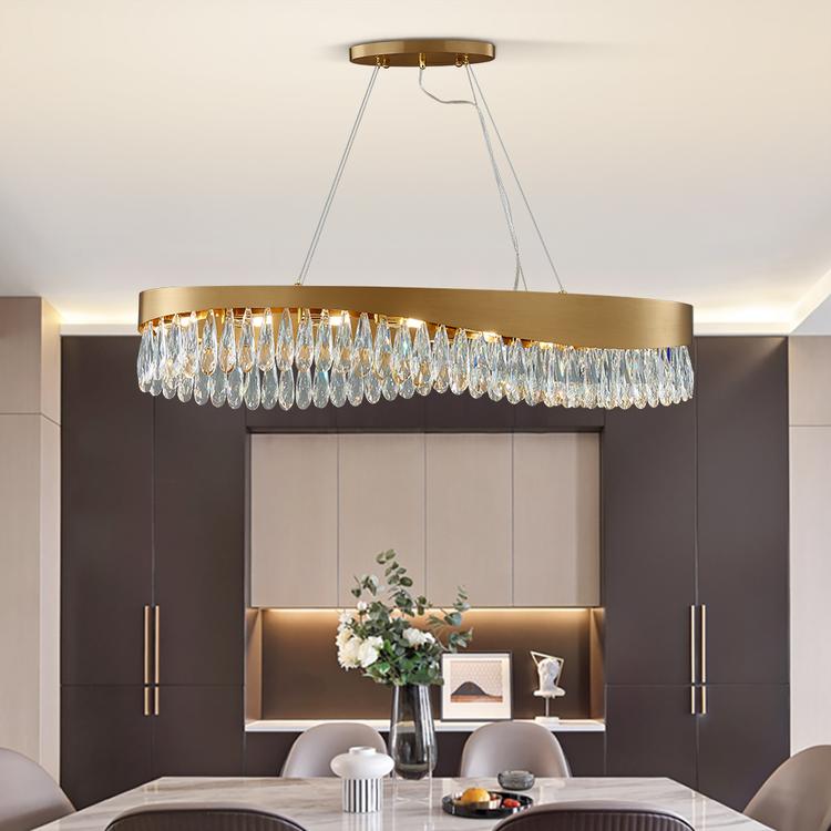 Ariana OvaL Crystal Chandelier - Yami Lightings