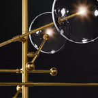 Glass Globe Mobile Six-Arm Chandelier 54" - Yami Lightings